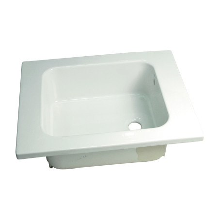 Dalle céramique 600 x 750 mm avec cuve 520 x 450 mm avec vidage
