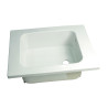 Dalle céramique 600 x 750 mm avec cuve 520 x 450 mm avec vidage