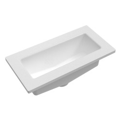 Bac simple blanc sans trop-plein 15x30 cm