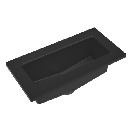 Bac simple noir sans trop-plein 15x30 cm
