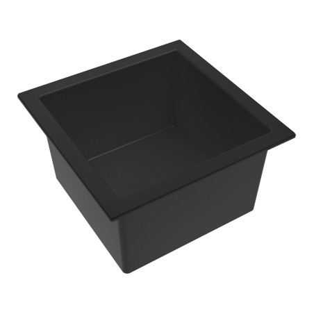 Bac simple noir sans trop-plein 30x30 cm (réf. 77013)