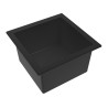 Bac simple noir sans trop-plein 30x30 cm (réf. 77013)