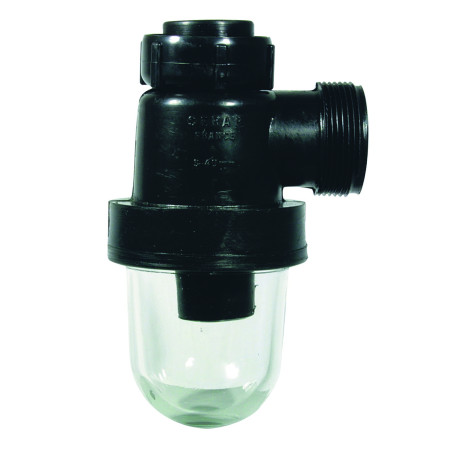 Siphon de laboratoire avec culot en verre ø 40 mm