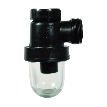 Siphon de laboratoire avec culot en verre 33 x 42