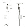 Douche alimentation plafond 1/2 avec 1 tete