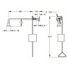 Douche alimentation apparente 1/2 avec 1 tete