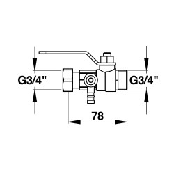 Robinet d'arrêt G3/4" avec purgeur