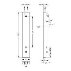 Panneau plp touch®-version legionelle-inox-alim haute