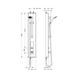 Prestotem 2 P50 mitigeur thermostatique douche temporisé mécanique et douchette