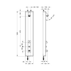Prestotem 2 P50 mitigeur thermostatique douche temporisé mécanique et inverseur
