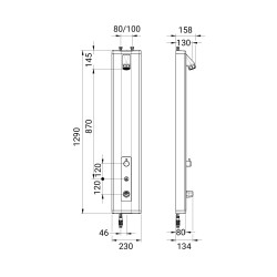 Prestotem 2 Touch mitigeur thermostatique douche temporisé tactile et inverseur