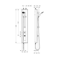 Prestotem 2 Touch PLP mitigeur thermostatique douche anti-légio douchette