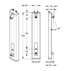 Prestotem 2 Sensor mitigeur thermostatique douche temporisé sans contact pile