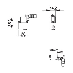 Electrovanne complète pour robinet de douche DL 400 e touch
