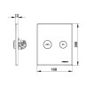 Façade double volume pour chasse directe mécanique P1000 XL DVA, brossée