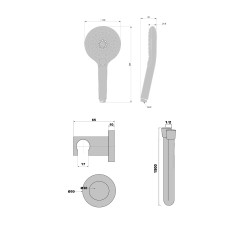 Minikit douchette 3 jets ORTENCE