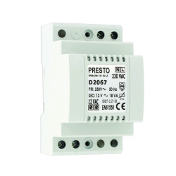 Transformateur 230 V AC / 12 V AC pour rail DIN pour 1 à 5 robinets (18 VA)