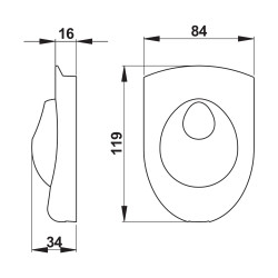 Plastron bascule pour douche temporisée DL 400 SE