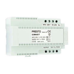 Transformateur 230 V AC / 12 V AC pour rail DIN pour 11 à 20 robinets (75 VA)