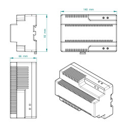 Transformateur 230 V AC / 12 V AC pour rail DIN pour 11 à 20 robinets (75 VA)