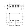 Transformateur 230 V AC / 12 V AC boîtier étanche IP65, 11 à 20 robinets (75 VA)