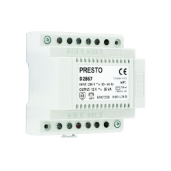 Transformateur 230 V AC / 12 V AC pour rail DIN pour 6 à 10 robinets (35 VA)