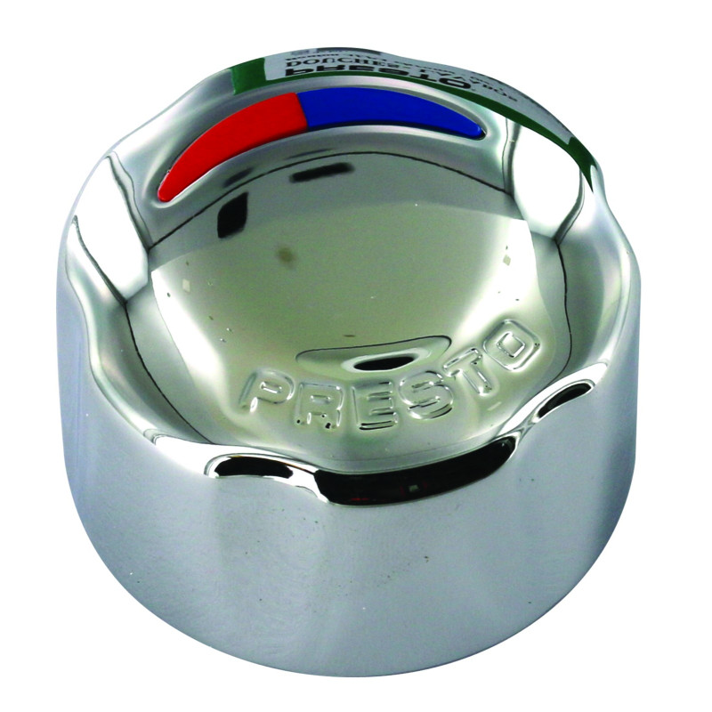 Bouton chromé pour mitigeur de douche temporisé ALPA et mitigeur de lavabo P3500