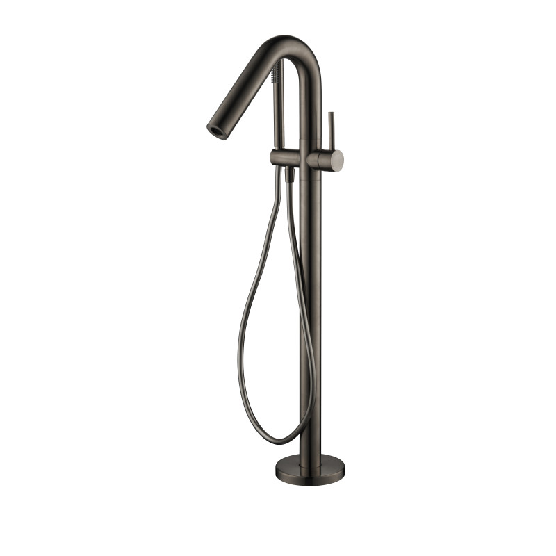 Colonne bain-douche îlot ORTENCE PVD gun métal