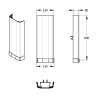Cache tube haut pour panneau de douche Prestotem 2