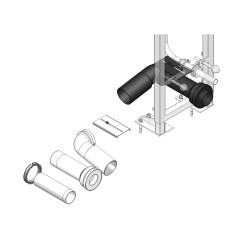 Kit pipe d'évacuation NF Me pour bâti-support pour cloison verticale coupe-feu
