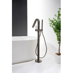 Colonne bain-douche îlot ORTENCE PVD gun métal