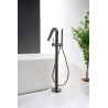 Colonne bain-douche îlot ORTENCE PVD gun métal