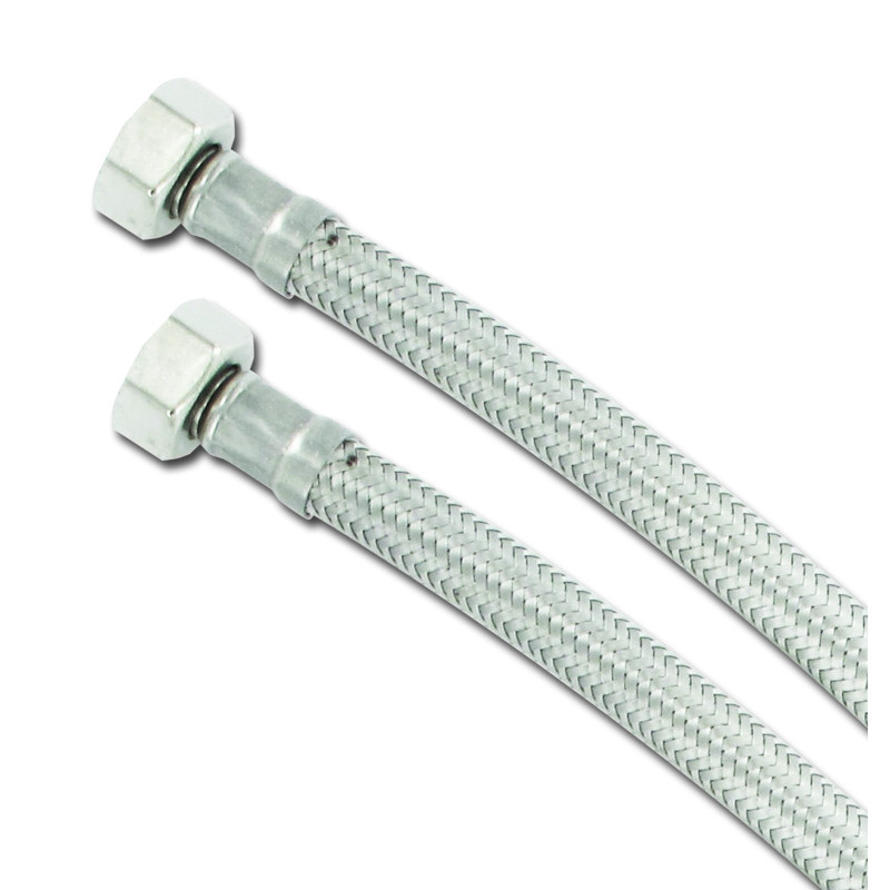 Flexibles PEX F G3/8" 600mm avec clapets anti-retour et filtres paniers (x2)