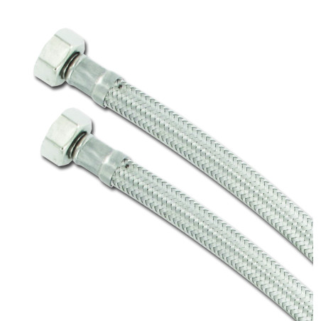 Flexibles PEX F G3/8" 600mm avec clapets anti-retour et filtres paniers (x2)