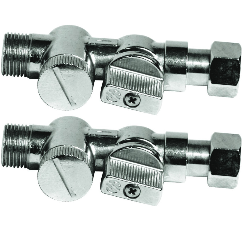 Robinet d'arrêt droit M3/8" avec filtre (x2)