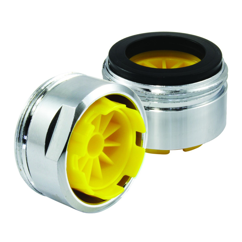 10 brise-jet jaunes complets M24x1
