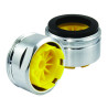 10 brise-jet jaunes complets M24x1
