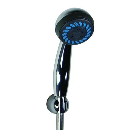 Douchette 2 jets MG1/2" anti-calcaire, flexible, support mural