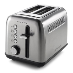 RIVIERA & BAR Grille-pain 2 fentes - Inox brossé - QGP220