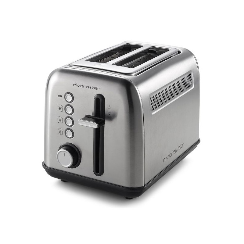 RIVIERA & BAR Grille-pain 2 fentes - Inox brossé - QGP220