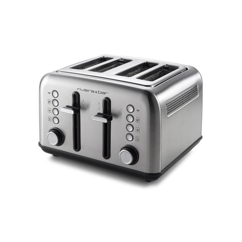 RIVIERA & BAR Grille-pain 4 fentes - Inox brossé - QGP240