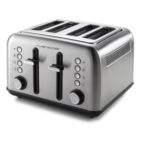 RIVIERA & BAR Grille-pain 4 fentes - Inox brossé - QGP240
