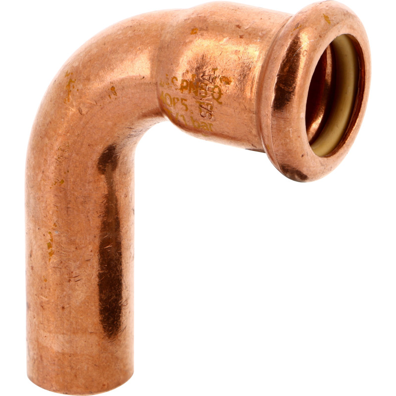 Coude à sertir sur tube cuivre GAZ 90° MF 10001A Ø18