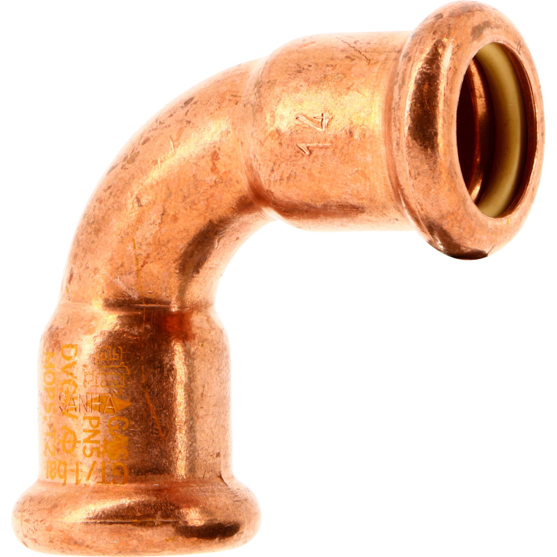 Coude à sertir sur tube cuivre GAZ 90° FF 10002A Ø42