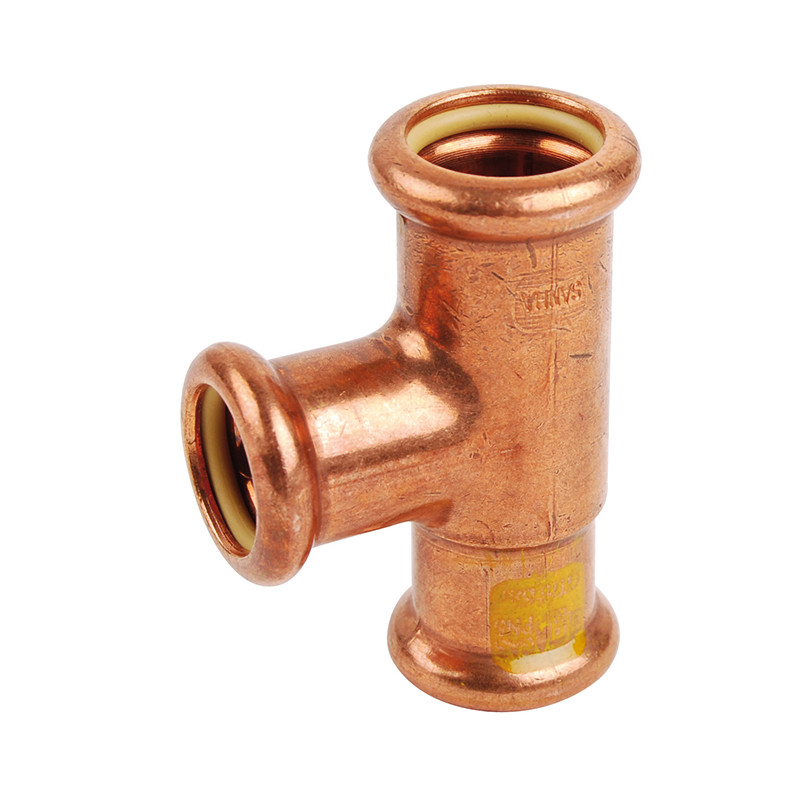 Té à sertir GAZ FFF 22/18/22 pour tube cuivre