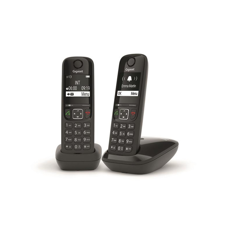 GIGASET Téléphone résidentiel AS690DUONOIR
