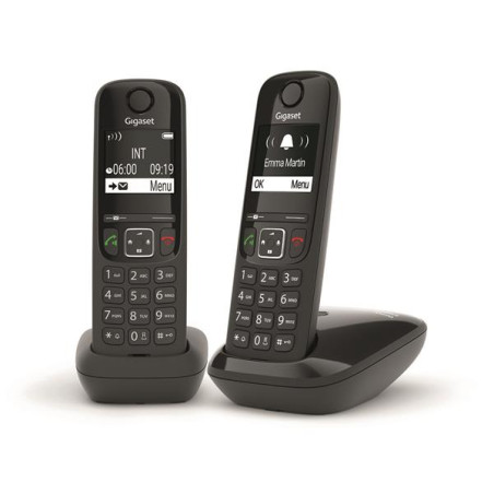 GIGASET Téléphone résidentiel AS690DUONOIR