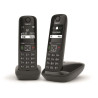 GIGASET Téléphone résidentiel AS690DUONOIR