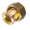 Raccord 2 pièces laiton pour compteur GAZ Ø54