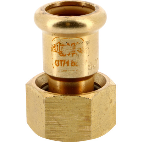 Raccord 2 pièces à sertir laiton GAZ Ø35-1"1/2"